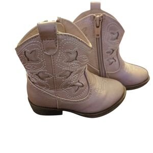 Cat & Jack Kids' Gold Color Western Boots Sz5kids